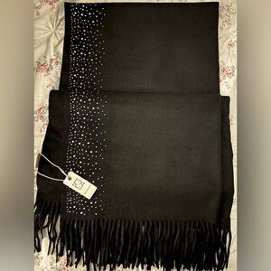Pretty persuasion black crystal accent scarf